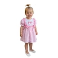 thumbnail image 2 of Loicainy Baby Toddler Girl Birthday Dress 6 12 18 24 Months 2T 3T 4T Plaid Cake Embroidered Puff Sleeve A-line Summer Dresses with Bows, 2 of 9