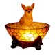 thumbnail image 1 of Lámpara de lectura LED con forma de perro, estatua de resina, adorno para baño de perro, luz ambiental para escritorio, estante, mesita de noche o baño, luz nocturna decorativa alimentada, 1 of 6