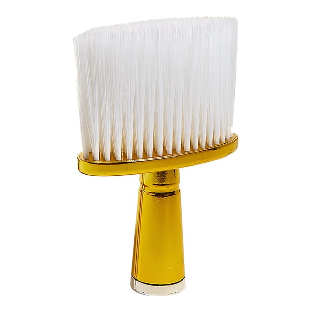Cepillo suave para el cuello y la cara de barbero, herramientas de limpieza y depilación para peluquería. dorado