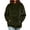 Army Green, variant on Fall Plus Size Fashion Womens Solid Casual Long Sleeve Ladies Loose Hooded Sweatshirts Blouse