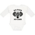 thumbnail image 3 of Inktastic No Pain No Cake BLK Boys or Girls Long Sleeve Baby Bodysuit, 3 of 5