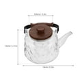 thumbnail image 2 of FOMIYES Heat Resistant Transparent Glass Teapot with Unique Artistic Design for Household Stovetop Use, 2 of 8