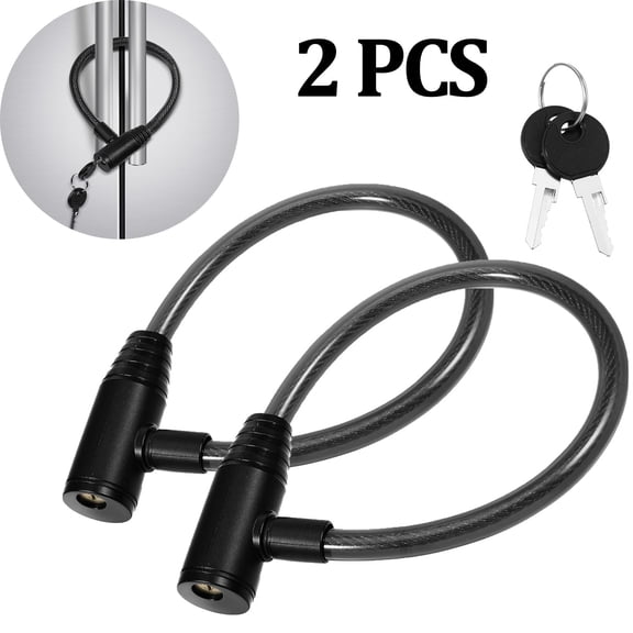 2 PCS Child-Proof Refrigerator Lock for Kids & Adults,Cabinet locks with keys-Lock for French Door Fridge and Cabinet (Regular, Black)