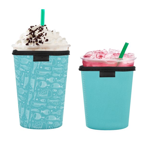 BESTHUA Reusable Iced Coffee Cup Sleeve Iced Coffee Cozy Insulator