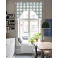 thumbnail image 5 of Green Farmhouse Kitchen Swag Valances for Windows, Buffalo Plaid Check Lattice White Grid Swag Valances Curtains for Living Room, Rod Pocket Window Treatments for Bathroom, Bedroom, Cafe, 56"x36", 5 of 6