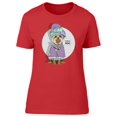 thumbnail image 1 of Fashion Dog With Purple Outfit Tee Women's -Image by Shutterstock, 1 of 1