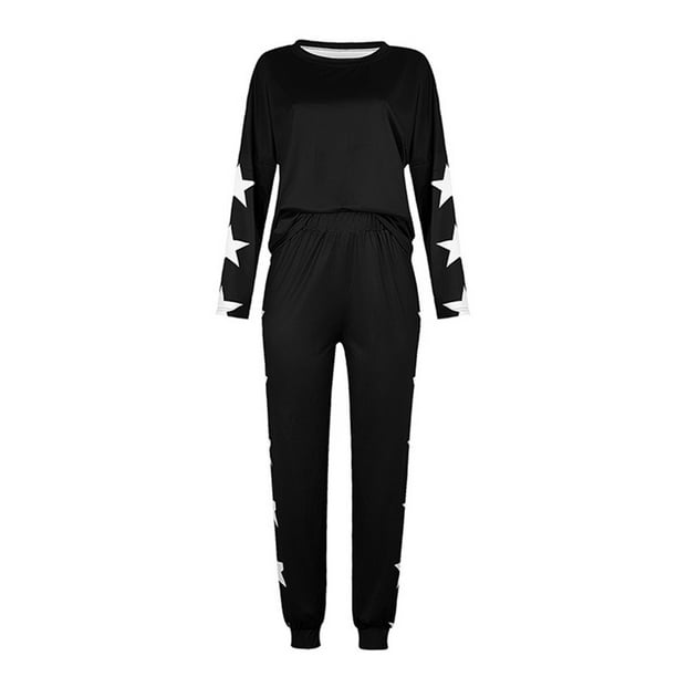 Pantalones de manga larga estampados sueltos de moda para mujer, traje informal de dos piezas Wmkox8yi bvn2450