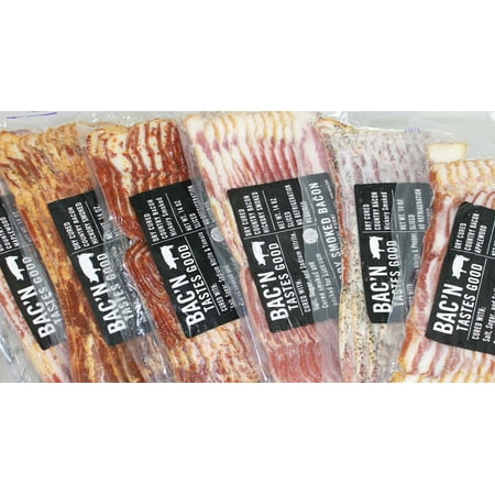 BAC'N Dry Cured Bacon Sampler, 6 Ct, 84 Oz