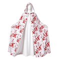 thumbnail image 6 of Jiibva Halloween Bloody Cape Horror Blood Stain Costume Cloak Vampire Zombie White 130x110cm, 6 of 7