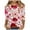 Multicolor#04, variant on JTZGDY Floral Tops for Women Dressy Casual 3/4 Length Sleeve Crewneck Basic Tees Retro Print Summer Graphic Tunic Blouse Business Work T-Shirts for Leggings Multicolor#23 S