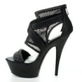 thumbnail image 5 of Ellie Shoes E-609-Shawna, 6" Pointed Heel Platform Womans Sandal. Black / 9, 5 of 6