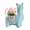 Blue, variant on chaungfeng 6inch Cute Alpaca Pots, Blue Animal Decorative Ceramic Planters for Indoor Gardens and Cacti, Colorful Office and Home Decor for Living Room,Kitchen,Desk