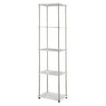 thumbnail image 3 of Convenience Concepts Designs2Go No Tools 5 Tier Tower, White Faux Marble/Chrome, 3 of 4