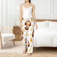 thumbnail image 4 of Salouo Sloth Yoga Print Women's Pajama Pants Casual Loose Sweatpants PJs Flowy Pants Drawstring Palazzo for Women Wide Leg Pants Lounge Pajama -X-Large, 4 of 8