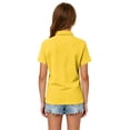 thumbnail image 6 of Girls Breathable Polo Shirt Kids Short Sleeve School Uniform Golf Shirt Casual Quick Dry Three-Button Polo Shirt 160, 6 of 7