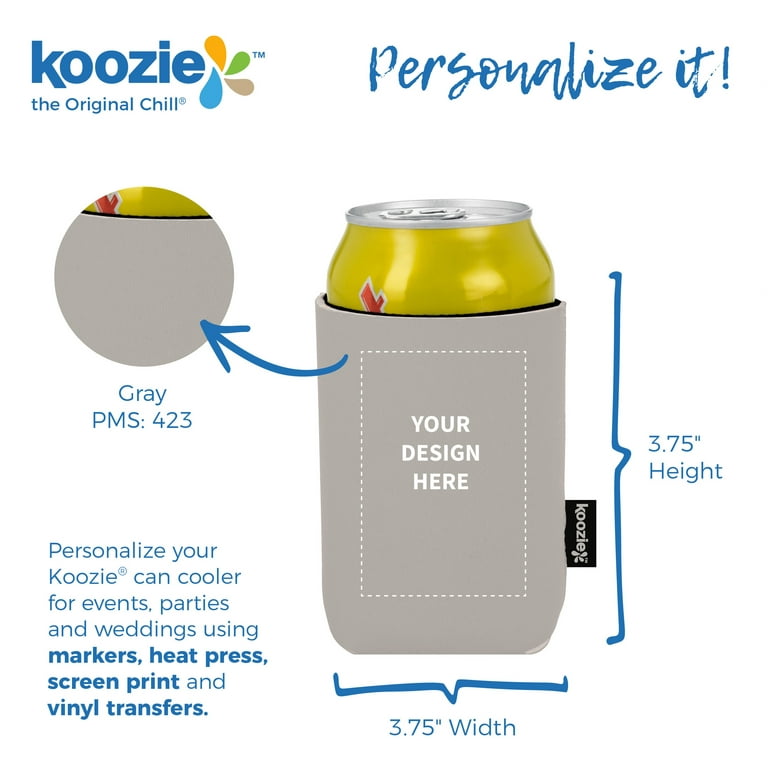 KOOZIE 25 Pack Blank Beer Can Coolers - Bulk Insulated Drink Holders for  Cans, Bottles, DIY Personalized Gifts for Events, Bachelorette Parties