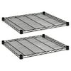 Alera Industrial Wire Shelving Extra Wire Shelves, 24" x 24", 2-Pack, Available in Silver or Black