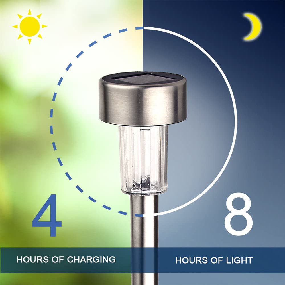 Colorful Solar Lights Outdoor, 10Pack solar pathway lights outdoor, Waterproof, LED Landscape garden lights Solar Powered, Outdoor Lights Solar Garden Lights for Pathway, Walkway, Patio, Yard - image 4 of 11