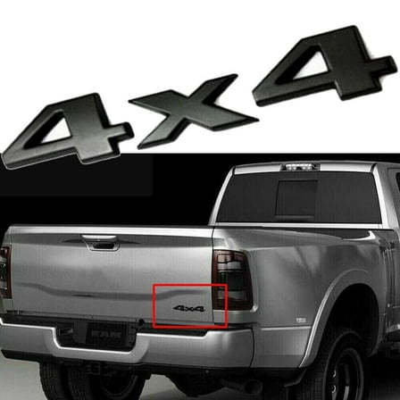 1PC Matte Black 4X4 Rear Trunk Letter Emblem Badge Sticker
