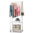 thumbnail image 5 of Porta Ropa Triangular con Ruedas, Organizador de Espacio para Ropa, Zapatos y Accesorios, Estructura de Acero Resistentes, Fácil de Montar, Blanco., 5 of 5