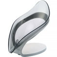 thumbnail image 6 of TureClos Self Draining Soap Box No Punching Leaf Shape Dish Tray Decorative Soap Holder for Bathroom Kitchen, Grey", 6 of 10