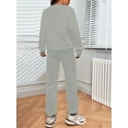 thumbnail image 2 of Solid Two-piece Set Long Sleeve Tops & Drawstring Jogger Pants Women's Clothing, 2 of 8