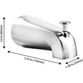 thumbnail image 5 of Slip On 4 1/2" Copper Pipe Universal Bathroom Tub Spout w/ Diverter Heavy Duty, 5 of 5