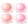 Philips Avent Ultra Soft Pacifier, 0-6 Months, Pink/Peach, 4 Pack, SCF213/40