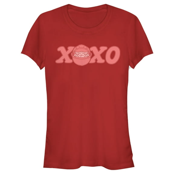 Junior's Star Wars: The Mandalorian Valentine's Day The Child XOXO Bassinet  Graphic Tee Red Large