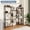 rust brown, variant on CONCETTA Triple 4-Tier Bookshelf with 11 Open Display Shelves, Adjustable Storage Bookcase for Home & Office, Sturdy Steel Frame and Wood Construction, Anti-Tip and Adjustable Feet, White