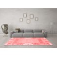 thumbnail image 3 of Ahgly Company Machine Washable Indoor Round Abstract Red Modern Area Rugs, 5' Round, 3 of 4