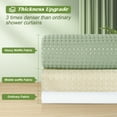 thumbnail image 5 of Inosoo Waffle Textured Shower Curtain, 72"W x 84"L Heavy Duty Tall Fabric Shower Curtains for Bathroom, Long Large Hotel Spa Luxury Cloth Bath Curtain, Sage Green, 5 of 12
