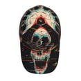 thumbnail image 5 of Lsque Glitch Screaming Skull Baseball Cap Trucker Low Profile Hat Golf Dad Hat Adjustable Original Classic Unconstructed Plain Cap Men Women, 5 of 9
