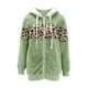 thumbnail image 4 of Pntutb, chaqueta informal de manga larga con capucha y cremallera de felpa con estampado de leopardo para mujer, chaqueta de retazos de Color sólido, prendas de vestir, abrigo, liquidación Pntutb Pntutb-2593, 4 of 5