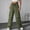 A_ Army Green, variant on PWPSG Women's High-Waist Straight-Leg Jeans, Classic Button Waist and Stylish Side Lace-Up Details for Vintage Retro Streetwear Yellow M