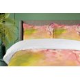 thumbnail image 4 of Ambesonne Japanese Duvet Cover Set, Sakura Floral Beauty, 2-Calking, Pink Green Yellow, 4 of 7