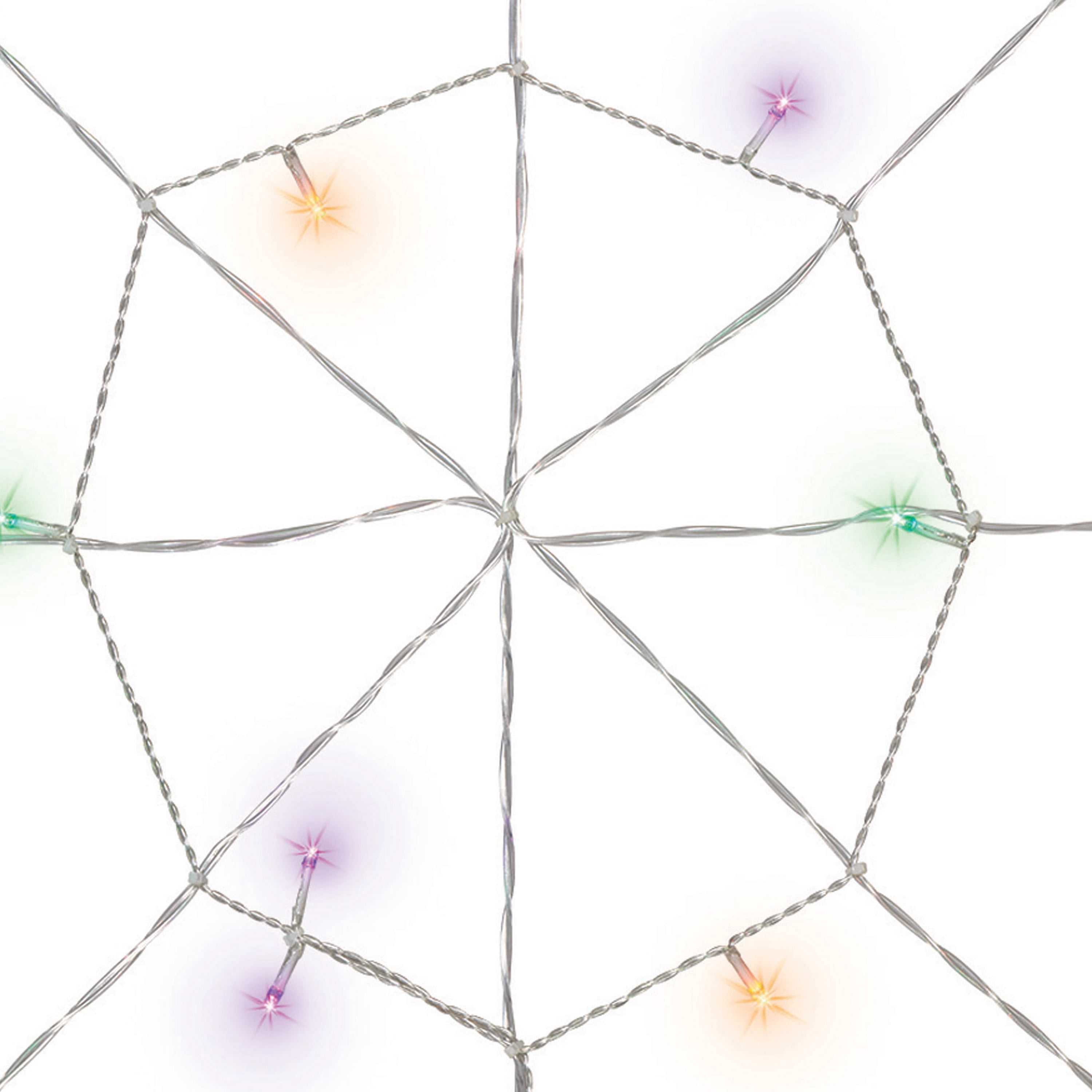 Indoor 20-Count Battery-Operated LED Spider Web Lights, Multicolor, 2', Halloween by Way To Celebrate