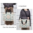 thumbnail image 6 of FORMRS 16" Laptop Bag Carrying Sleeve Case with Handle Travel Shoulder Briefcase, Green Geometric Pattern, 6 of 8