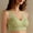 #2- Green, variant on Wireless Pushup Bra for Women Scalloped Wirefree Push up Bralettes Padded Triangle Wide Strap Corset Top Full Coverage Crop Tank Top Comfort Underwear Black 2XL