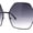 Black - Smoke, variant on SA106 Retro Oversized Octagon Groove Hippie Sunglasses Black Smoke