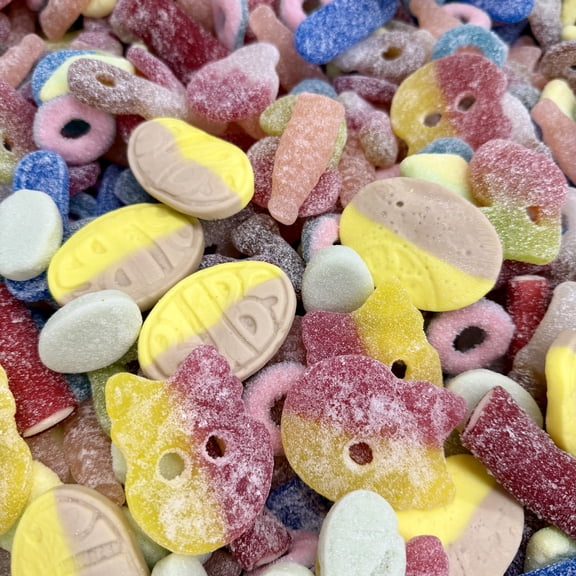1 Pound BUBS Swedish Candy Sour Mix - Assorted Fruity Soft and Chewy Gummies