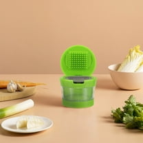 GOOHOCHY  Kitchen Hand Tools Garlic Press Stainless Steel Green Squeezer Crusher