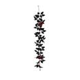 thumbnail image 2 of Halloween Artificial Black Garland With Red Rose,Gothic Burgundy Floral Leaf Vines Garland, Halloween Wedding Decor Indoor Outdoor Party Wall Mantel Hanging Decorations, 2 of 6