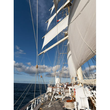 Star Clipper Sailing Cruise Ship, Deshaies, Basse-Terre, Guadeloupe, West Indies, French Caribbean Print Wall Art By Sergio