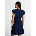 thumbnail image 4 of Time and Tru Women’s Flutter Sleeve Dress, sizes XS-4X, 4 of 6