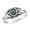 Abalone, variant on Swirled Vintage Embrace Round Abalone Shell Sterling Silver Ring-7