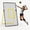 Black + Yellow, variant on 7x4 FT Volleyball Bounce Back Net, 5 Adjustable Angles, Foldable Heavy Duty Training Net with Ground Stakes, Red