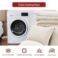 thumbnail image 5 of Sasttie 7 Pieces Queen Comforter Set, Reversible Bed in a Bag, All Season Bedding Set with Comforter, Flat Sheet, Fitted Sheet, Pillowcases & Shams, Beige & White, 5 of 8