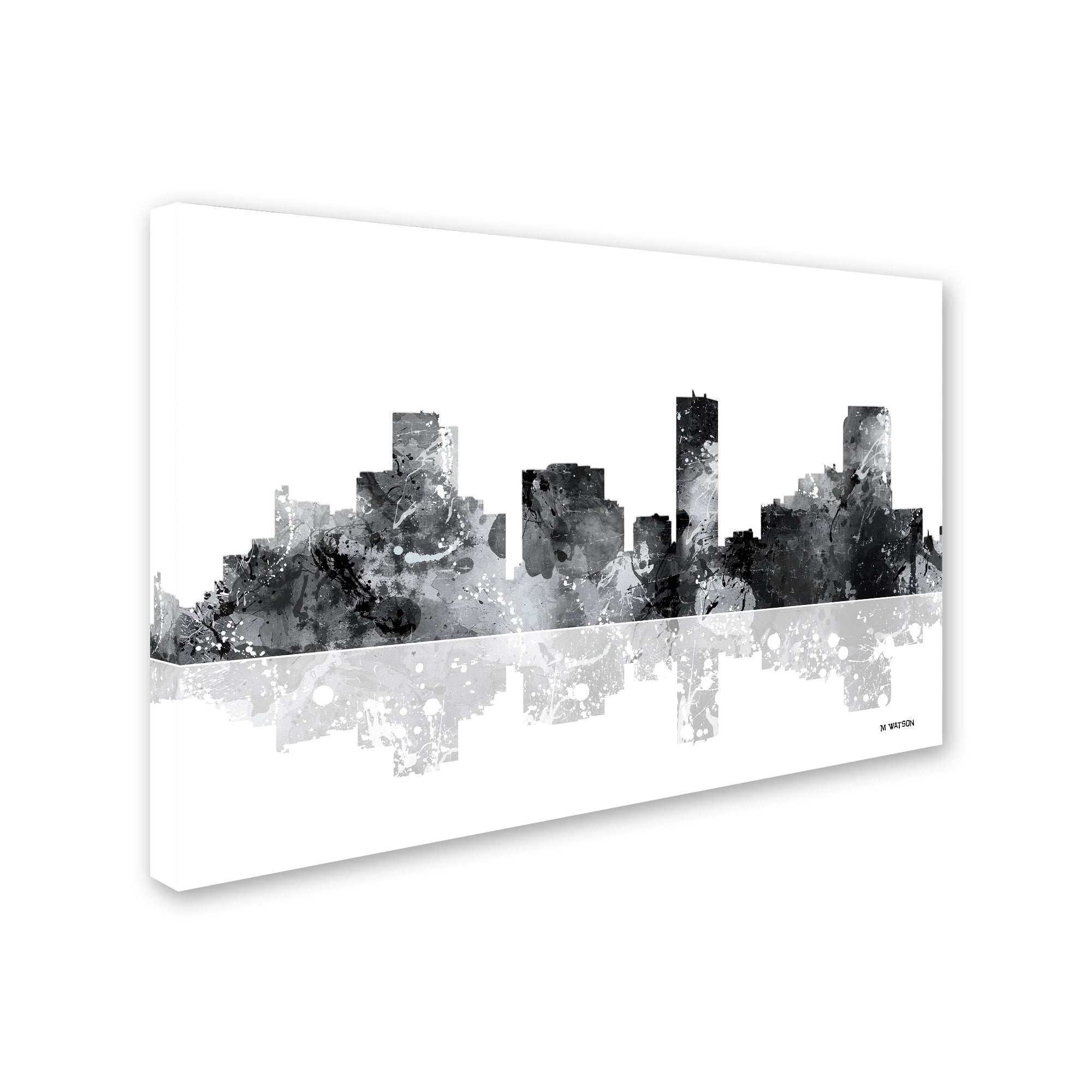 Trademark Fine Art "Denver Colorado Skyline BG-1" Canvas Art by Marlene Watson