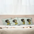thumbnail image 4 of Ambesonne Animal Throw Pillow Cover 4 Pack, Scuba Diver Hedgehog, 18", Pale Blue Yellow, 4 of 5